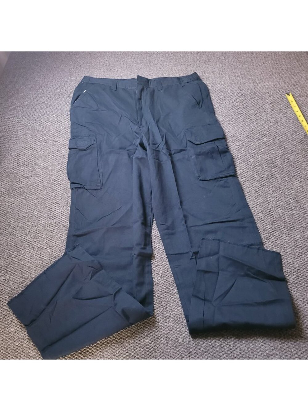 Boulder Creek Cargo Pants Mens 40x40L Big Tall Khaki Elastic LL Chino Blue y2K
